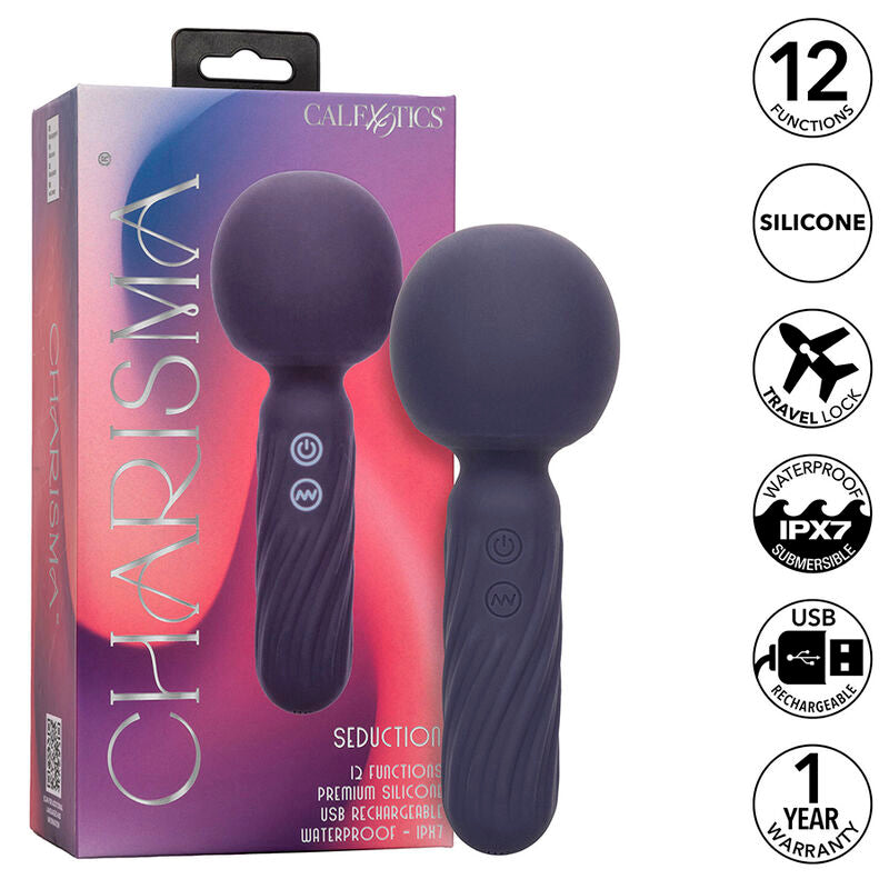 CalExotics - Charisma Seduction 12 Functie Massager 17,75 cm X 6,25 cm Paars