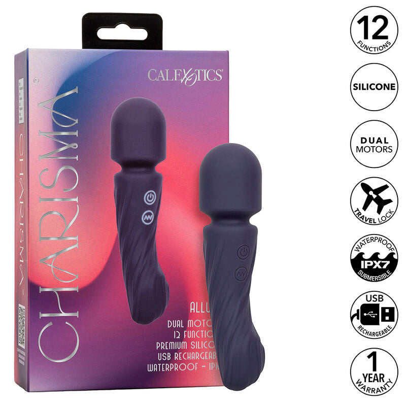 CalExotics - Charisma Allure Massager Dual Motors 12 Functions 17.25 cm X 4.5 cm Purple