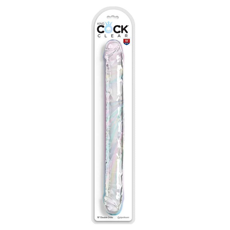 King Cock - Double Trouble Dildo 46 cm Transparant