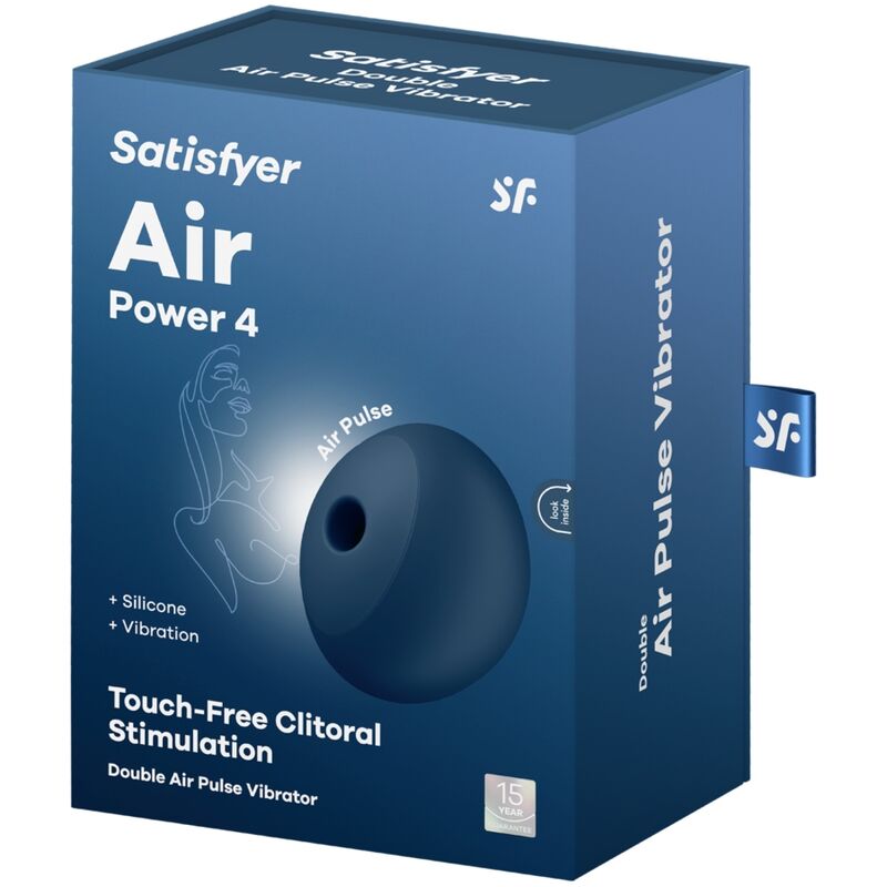 Satisfyer - Air Power 4 Stimulator & Vibrator 12 Vibraties Blauw