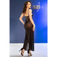 CHILIROSE - Cr 4723 Long Babydoll & Thong Zwart S