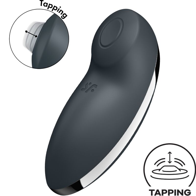 Satisfyer - Tap & Climax 2 Vibrator & Stimulator Grijs