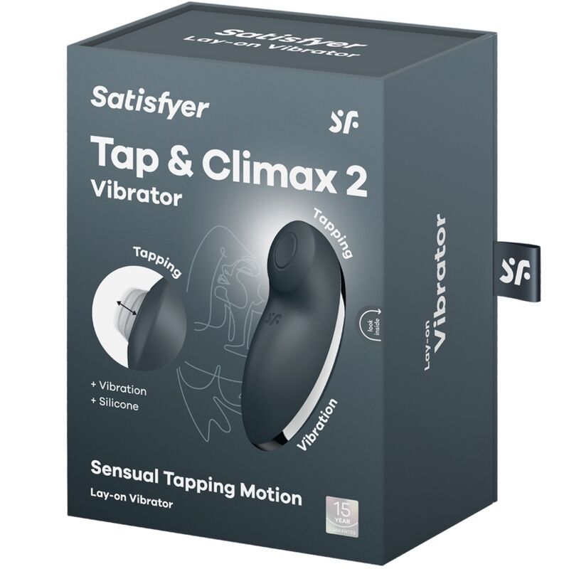 Satisfyer - Tap & Climax 2 Vibrator & Stimulator Grijs
