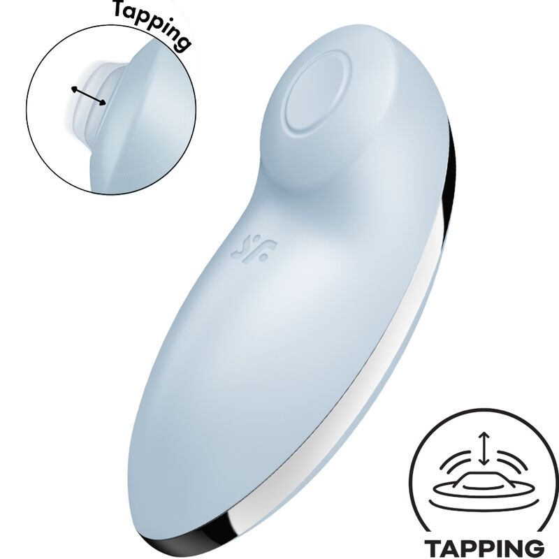 Satisfyer - Tap & Climax 2 Vibrator & Stimulator Blauw