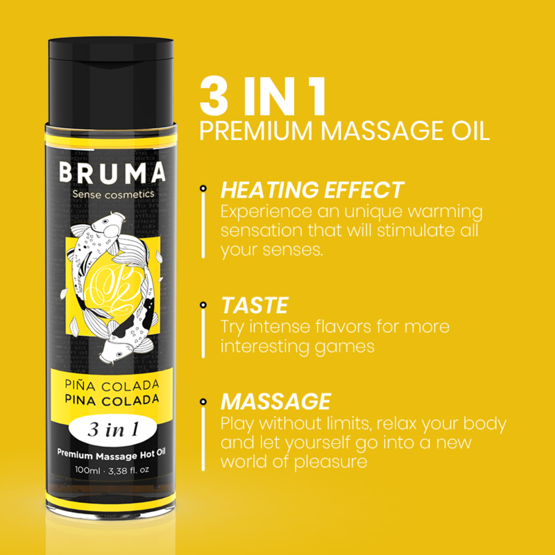 BRUMA - Premium Massage Hot Oil Pina Colada 3 In 1 - 100 Ml