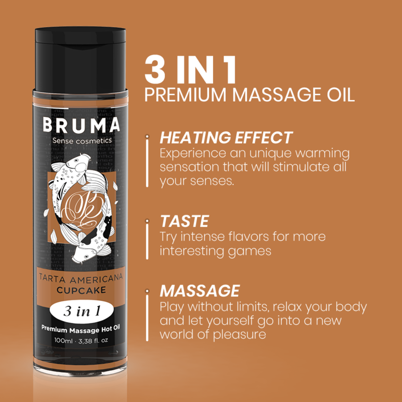 BRUMA - Premium Massage Hot Oil Cupcake 3 In 1 - 100 Ml