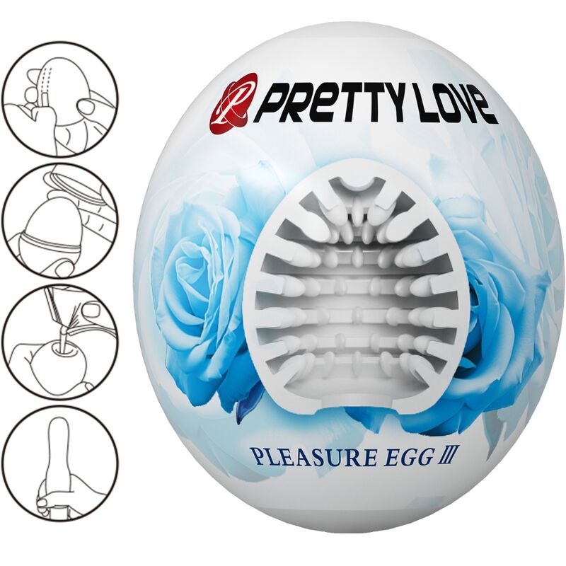 PRETTY LOVE - Male Masturbator Egg White