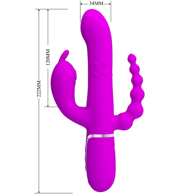 PRETTY LOVE - Cammy Triple Vibrator Multifunction 4 In 1 Roze