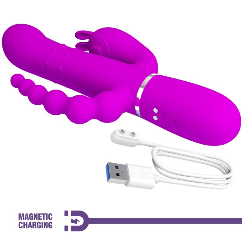 PRETTY LOVE - Cammy Triple Vibrator Multifunction 4 In 1 Roze