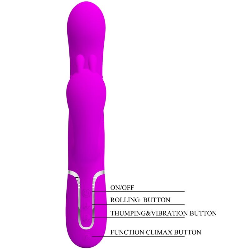 PRETTY LOVE - Cammy Triple Vibrator Multifunction 4 In 1 Roze