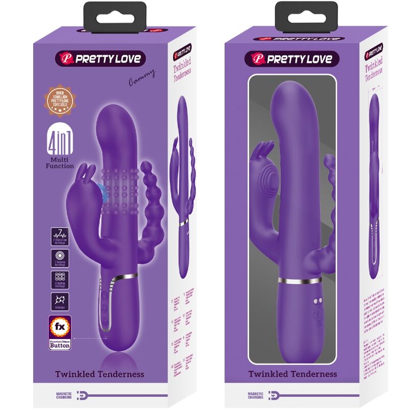 PRETTY LOVE - Cammy Triple Vibrator Multifunction 4 In 1 Purple