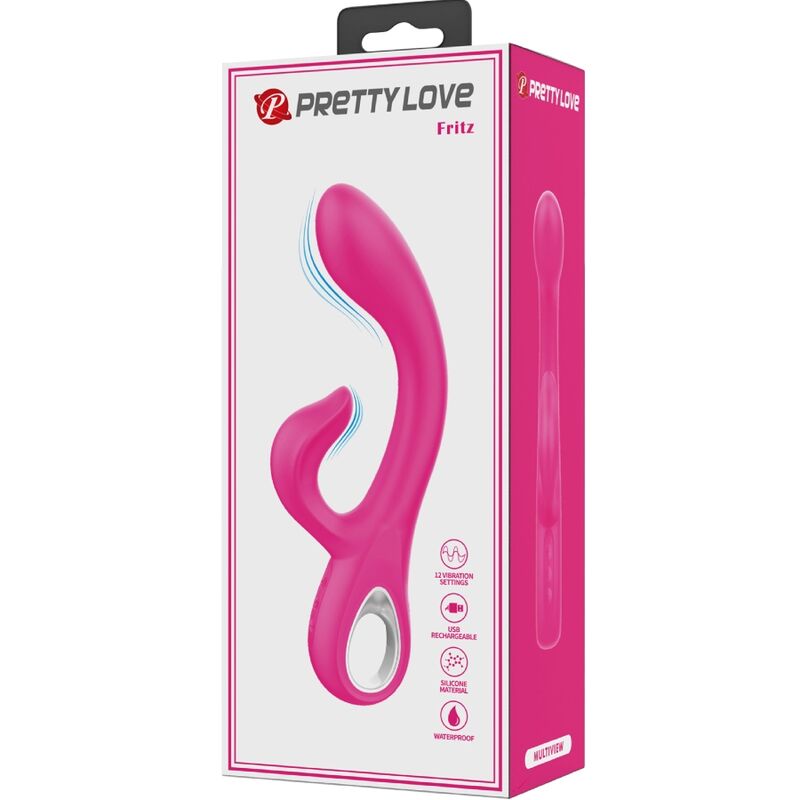 PRETTY LOVE - Fritz Rabbit Vibrator 12 Vibrations Pink