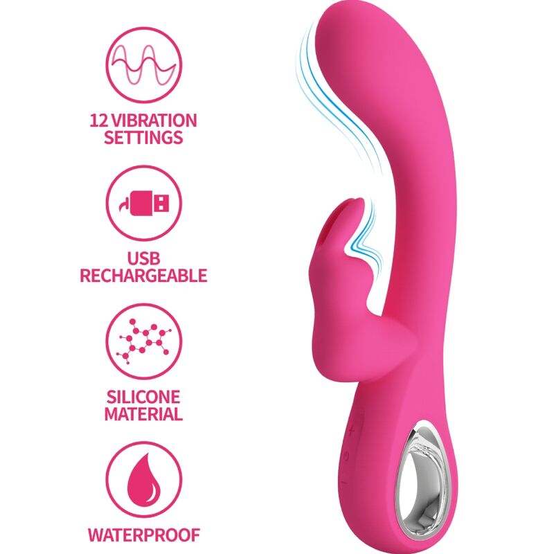 PRETTY LOVE - Novak Rabbit Vibrator 12 Vibrations Pink