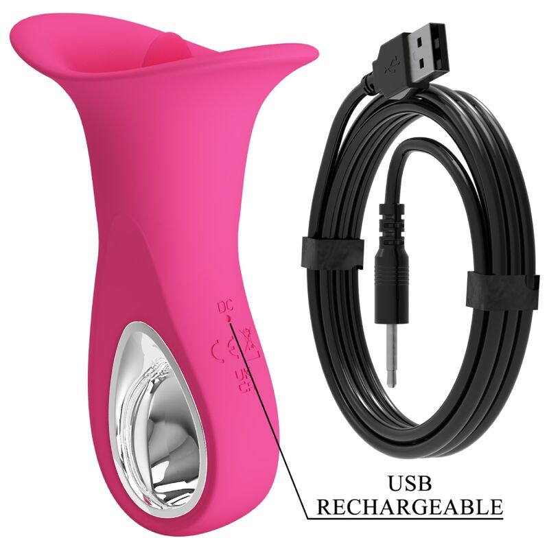 PRETTY LOVE - Clyde Oral Vibrator Vibrating Tongue 12 Vibrations Pink