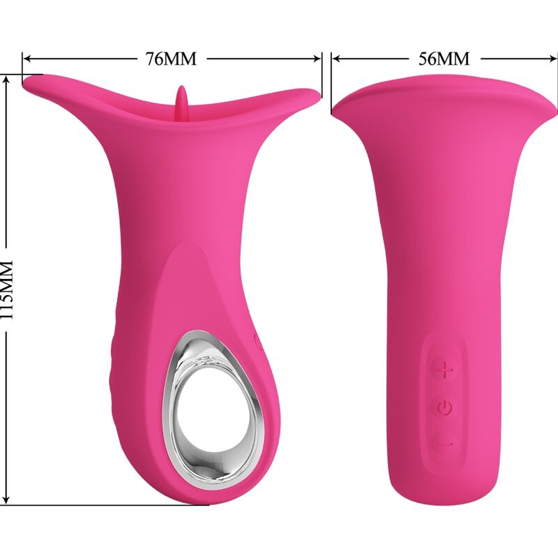 PRETTY LOVE - Clyde Oral Vibrator Vibrating Tongue 12 Vibrations Pink