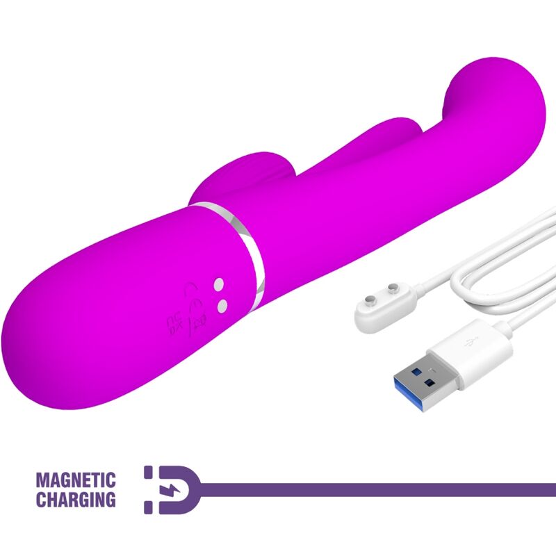 PRETTY LOVE - Shania Triple Rabbit Vibrator Multifunction Pink