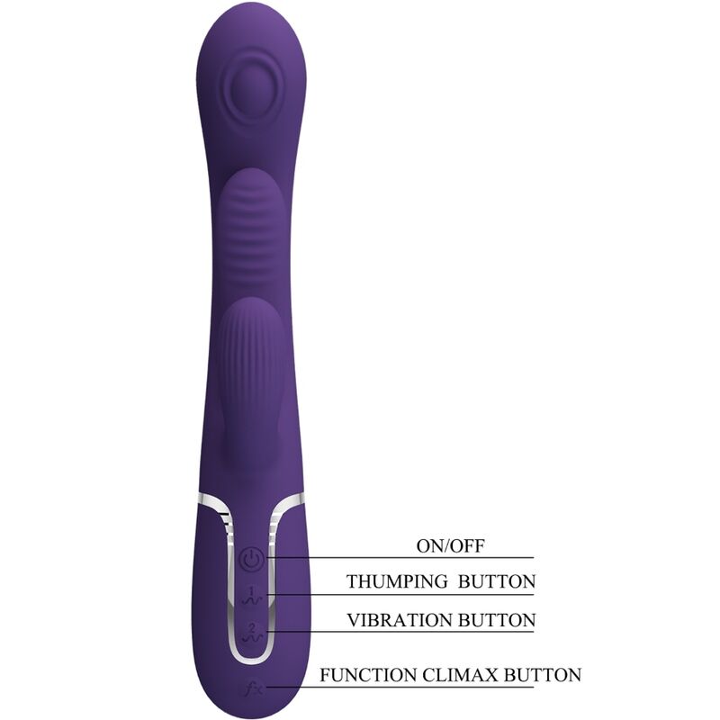 PRETTY LOVE - Shania Triple Rabbit Vibrator Multifunction Purple
