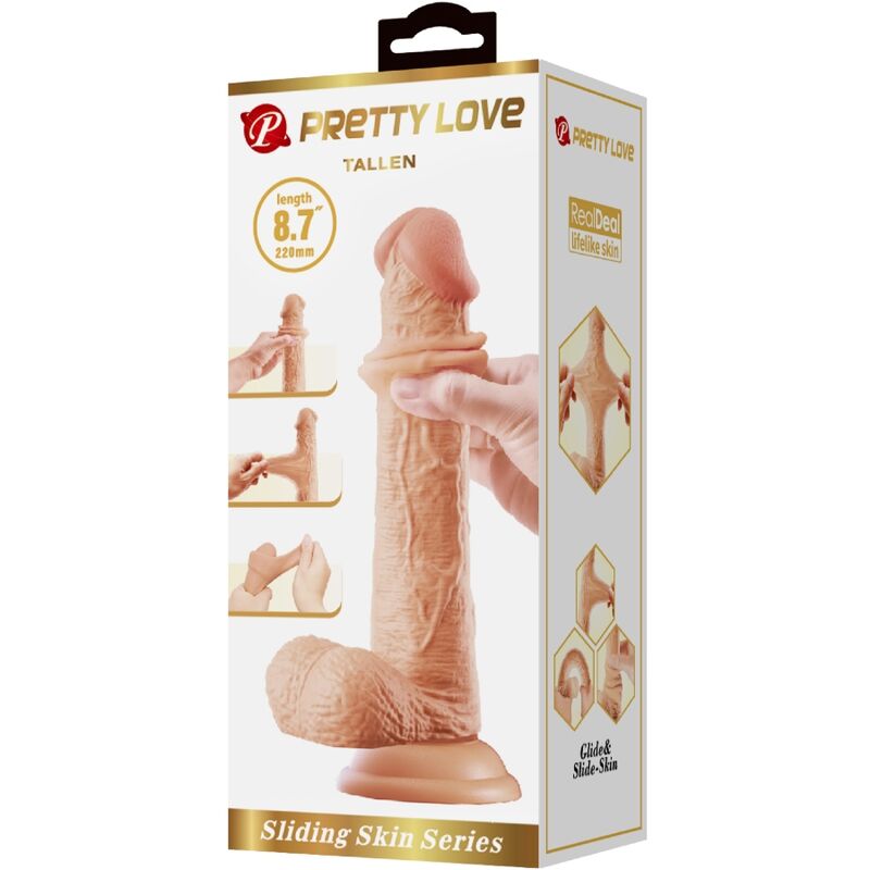 PRETTY LOVE - Tallen Realistic Dildo 22 Cm Flesh