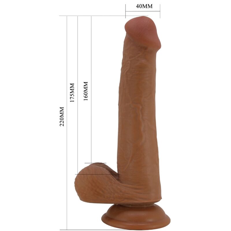 PRETTY LOVE - Tallen Realistic Dildo 22 Cm Brown