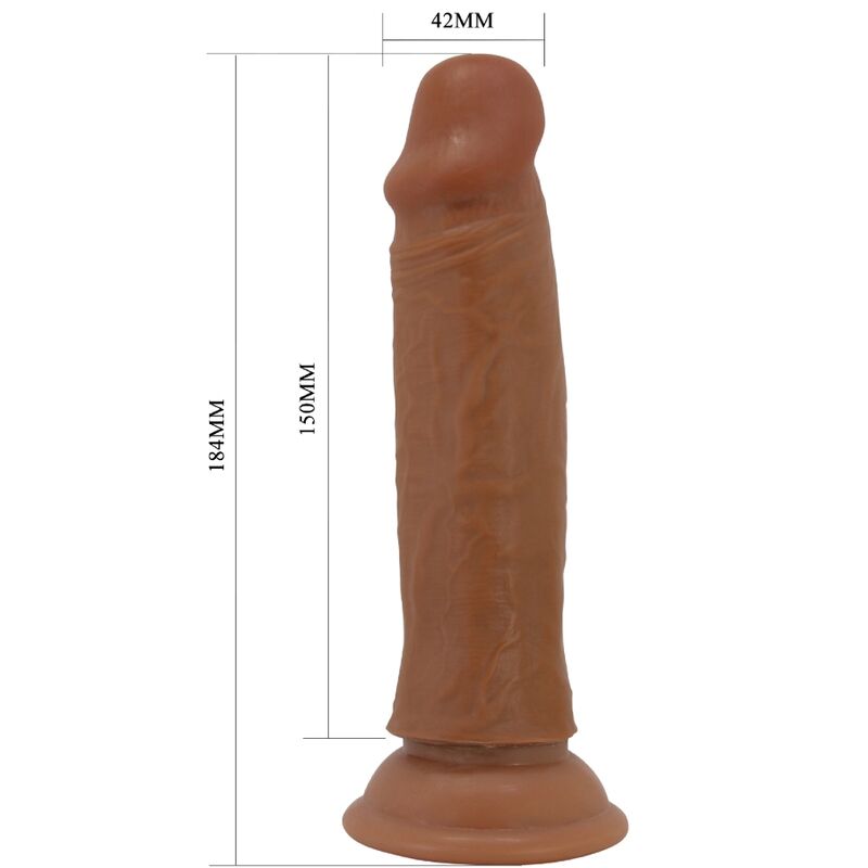 PRETTY LOVE - Quentin Realistic Dildo 18 Cm Brown