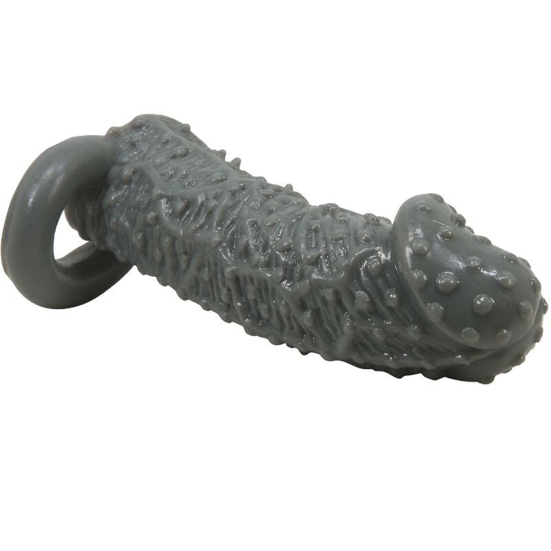 PRETTY LOVE - Realistic Penis Enlarger And Delay Sleeve Model 2 Grey