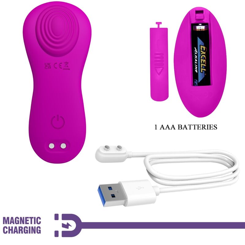 PRETTY LOVE - Romario Lay-On Clitoris Stimulator Remote Control Pink