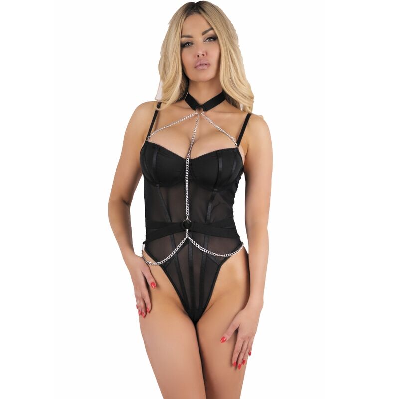 LIVCO CORSETTI FASHION - Rubika Lc Xg079 Body With Choker Black S