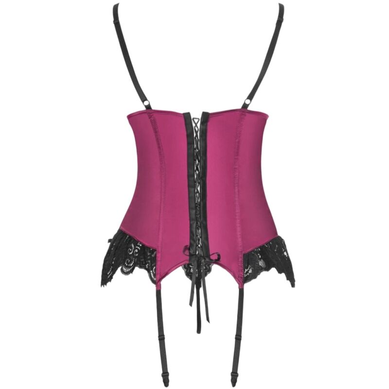 LIVCO CORSETTI FASHION - Agrafena Cf 90436 Corset + Thong Burgundy S/M
