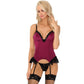 LIVCO CORSETTI FASHION - Agrafena Cf 90436 Corset + Thong Burgundy S/M