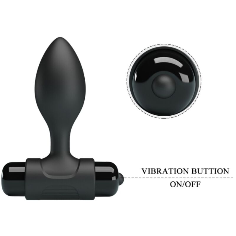 PRETTY LOVE - Vibra Butt 10 Vibrations Anal Plug Zwart