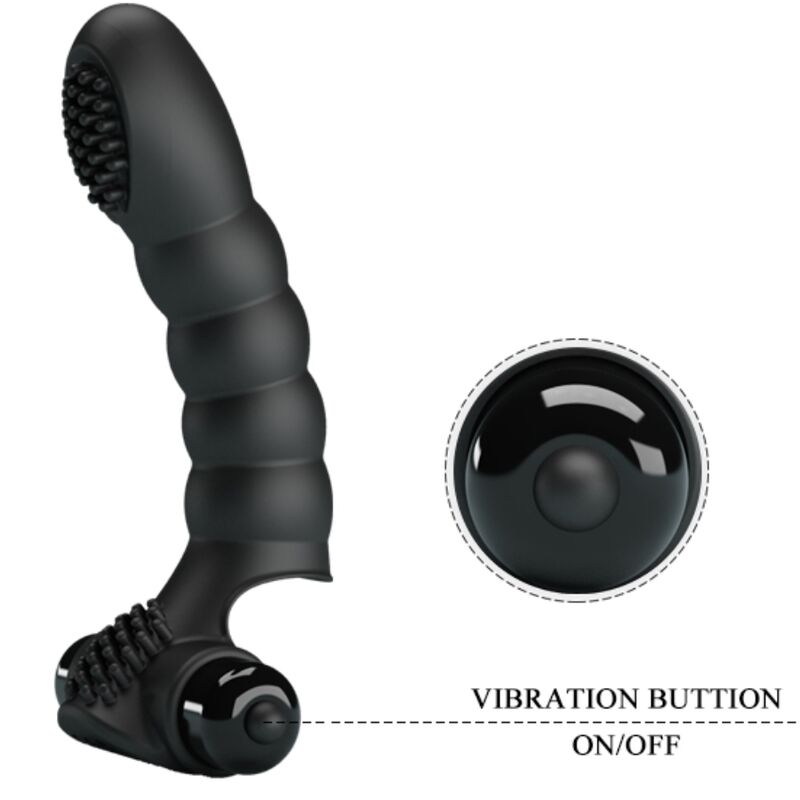 PRETTY LOVE - Alexander Finger Vibrator 10 Vibrations Zwart