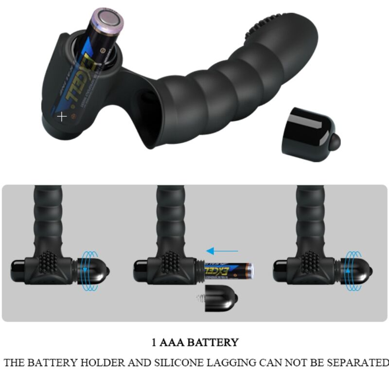 PRETTY LOVE - Alexander Finger Vibrator 10 Vibrations Zwart