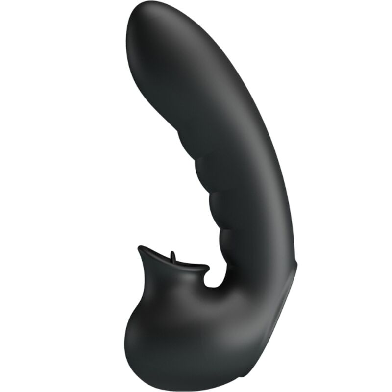 PRETTY LOVE - Hobgoblin Vibrating Finger Case 12 Vibrations + Clitoris Stimulator Black