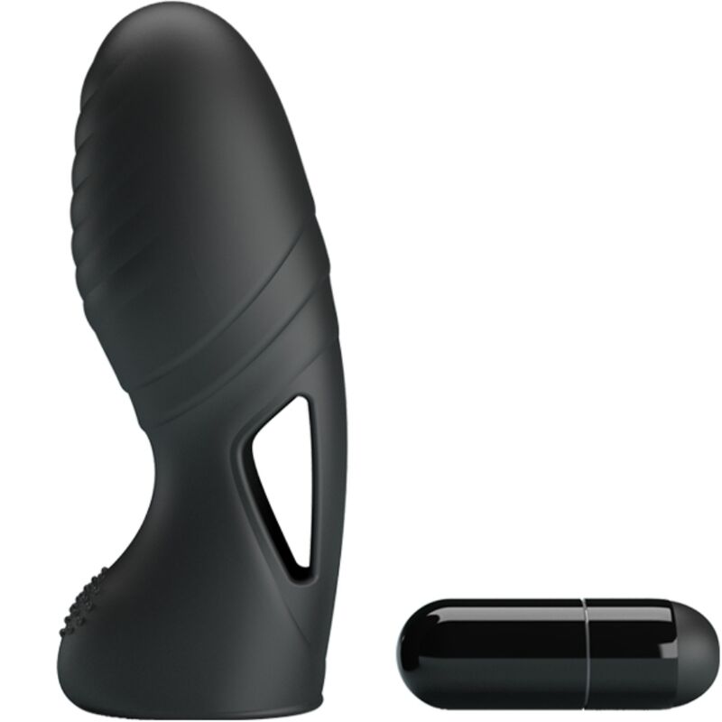 PRETTY LOVE - Alan Silicone Finger Vibrator Zwart