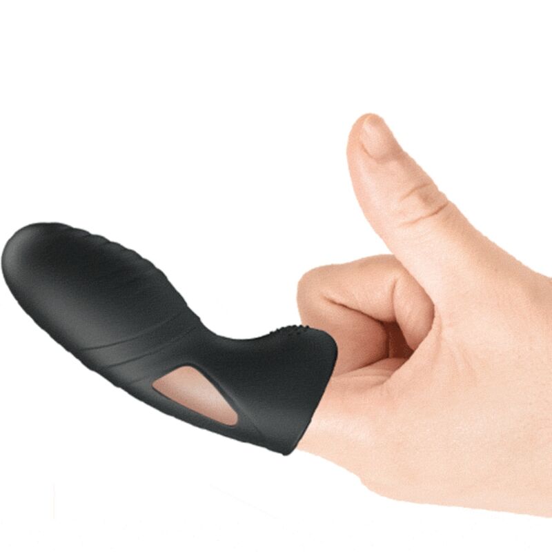 PRETTY LOVE - Alan Silicone Finger Vibrator Zwart