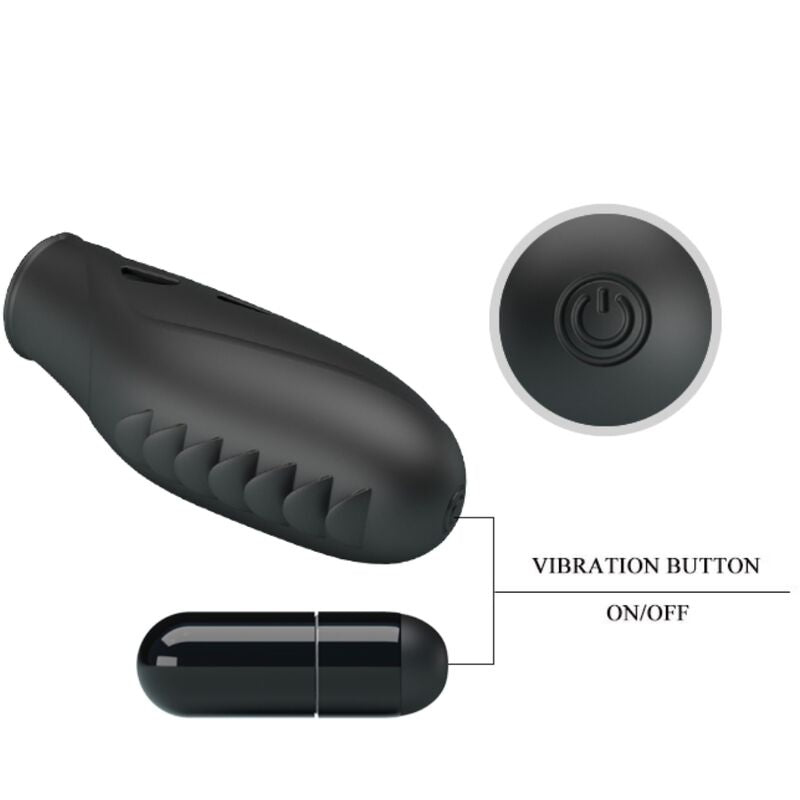 PRETTY LOVE - Gilo Silicone Finger Vibrator Zwart