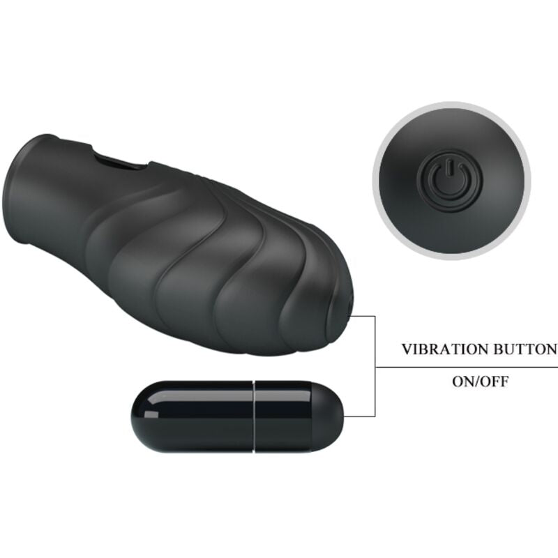 PRETTY LOVE - Lich Silicone Finger Vibrator Black