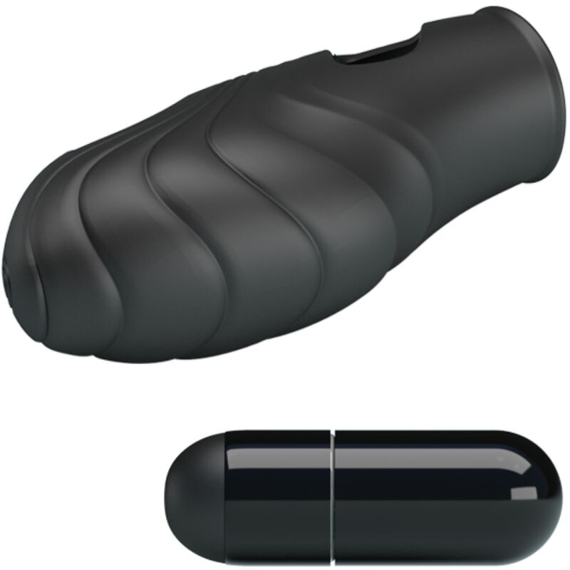 PRETTY LOVE - Lich Silicone Finger Vibrator Black