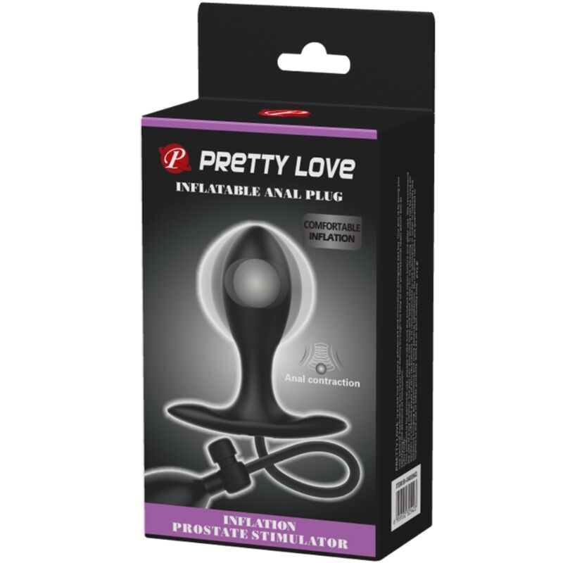 PRETTY LOVE - Inflatable Anal Plug Black