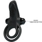 PRETTY LOVE - Double Vibrating Ring + Clitoris Stimulator 10 Vibrations Black