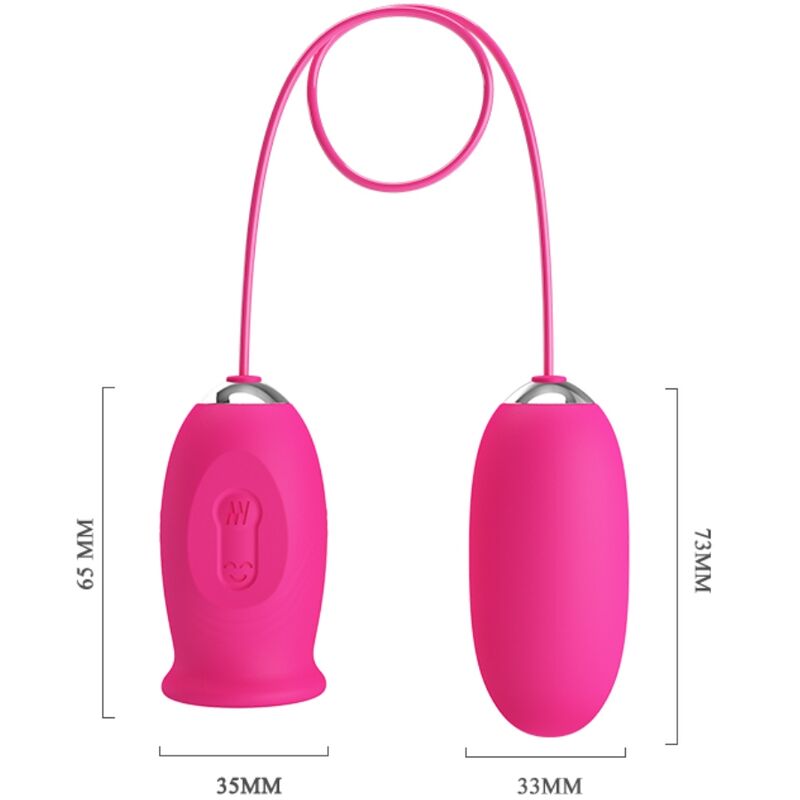 PRETTY LOVE - Daisy Vibrating Egg + Clitoris Stimulating Tongue Pink