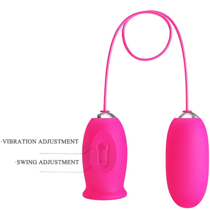 PRETTY LOVE - Daisy Vibrating Egg + Clitoris Stimulating Tongue Pink