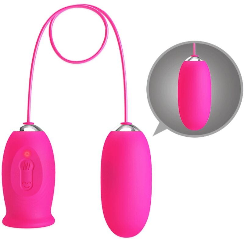 PRETTY LOVE - Daisy Vibrating Egg + Clitoris Stimulating Tongue Pink