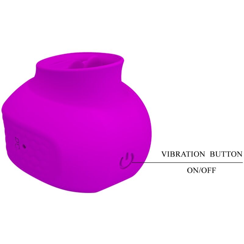 PRETTY LOVE - Estelle Tongue Clitoris Stimulator 12 Vibrations Purple
