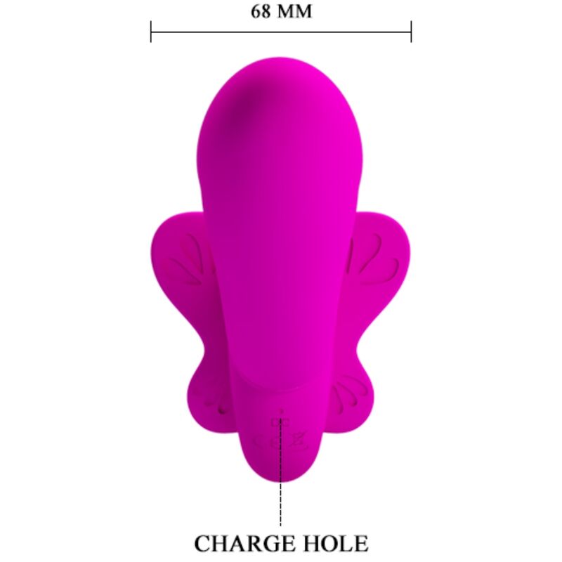 PRETTY LOVE - Valerie Double Strap-On Vibrator 12 Vibrations Purple