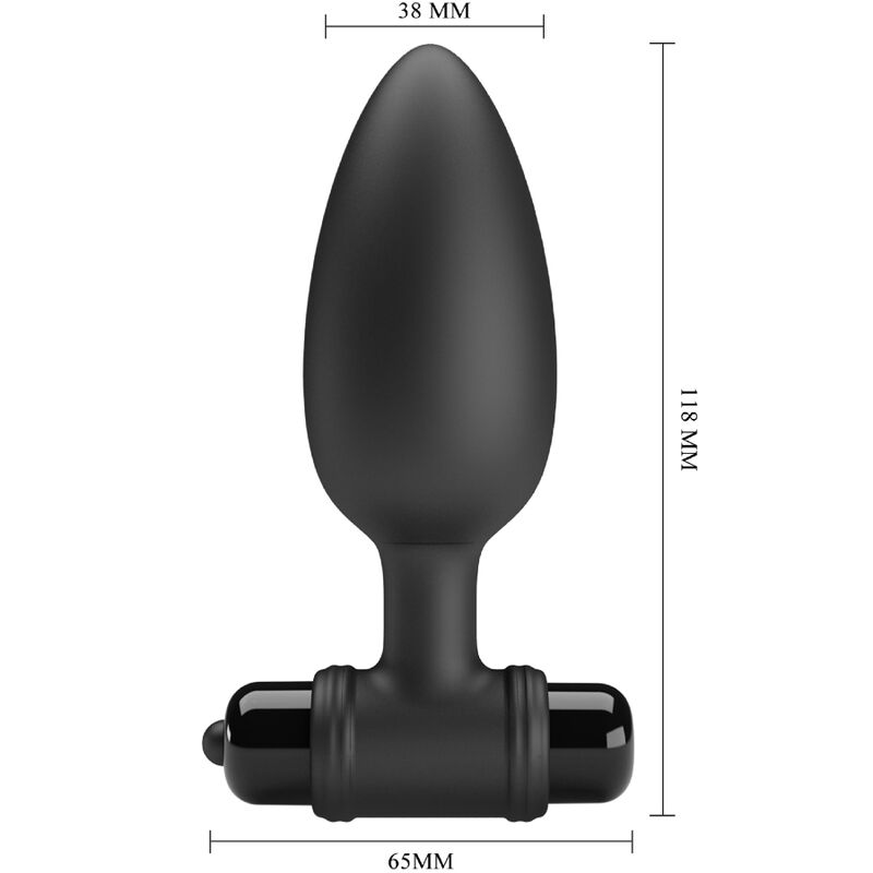 PRETTY LOVE - Vibra Butt Plug 2 Anal Plug 10 Vibrations Black