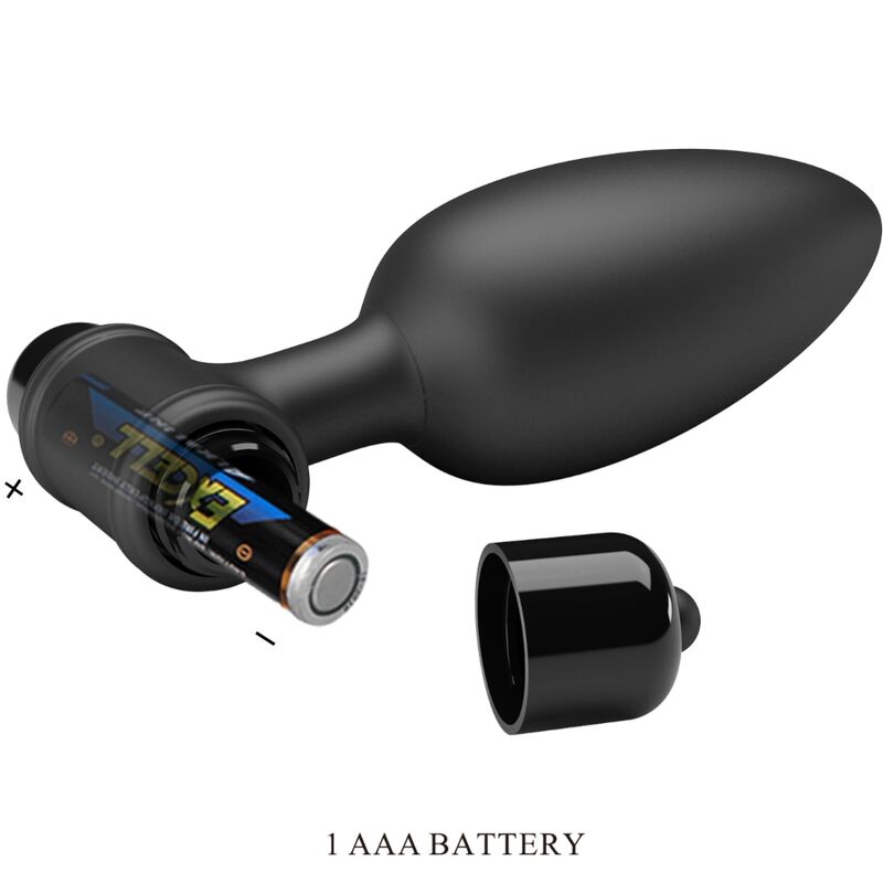 PRETTY LOVE - Vibra Butt Plug 2 Anal Plug 10 Vibrations Black