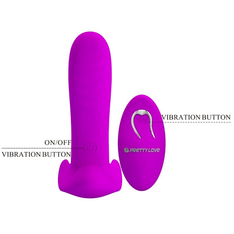 PRETTY LOVE - Massager & Vibrator 12 Vibrations Afstandsbediening Paars