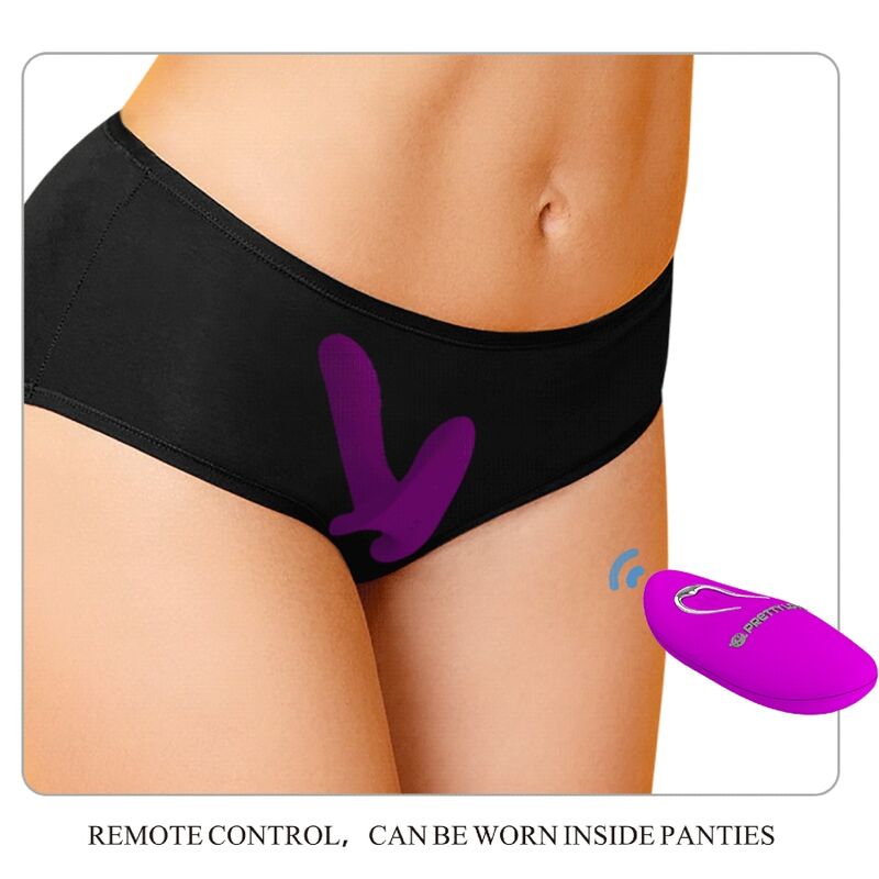 PRETTY LOVE - Massager & Vibrator 12 Vibrations Afstandsbediening Paars