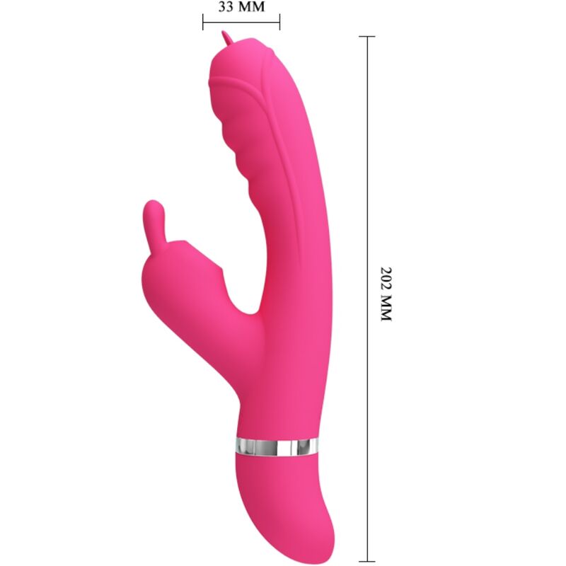 PRETTY LOVE - Phoenix Multifunction Rabbit Vibrator Pink